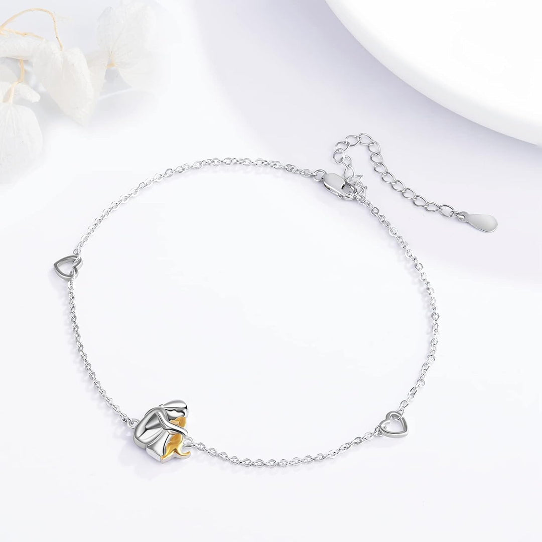 Pulsera ajustable de amistad con temática de perros