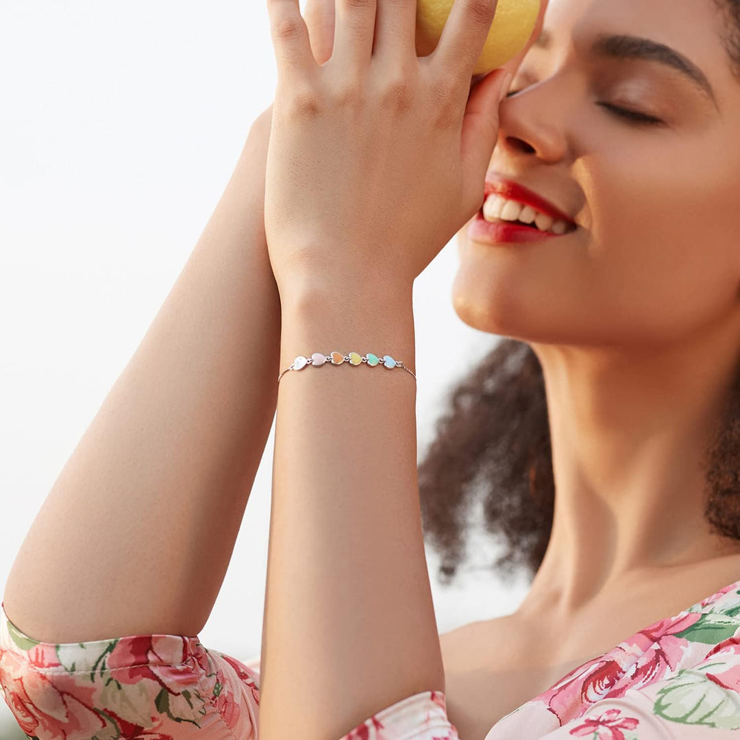 Pulsera ajustable de plata de ley con huella de pata de perro