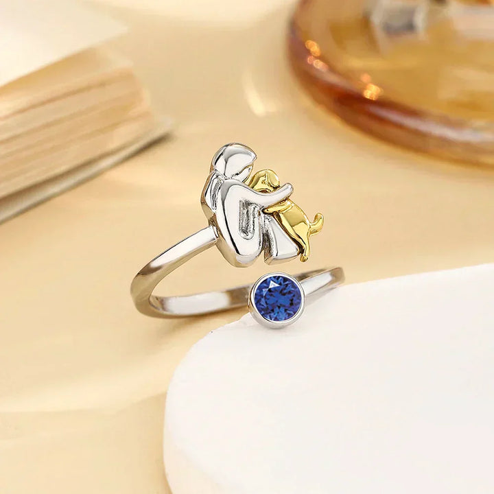 Rose™ - anillo con ícono de perro