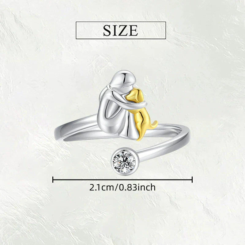 Rose™ - anillo con ícono de perro