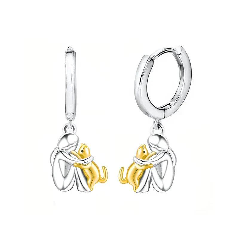 Lily™ - Pendientes Ícono de Gato (Cierre Redondo)