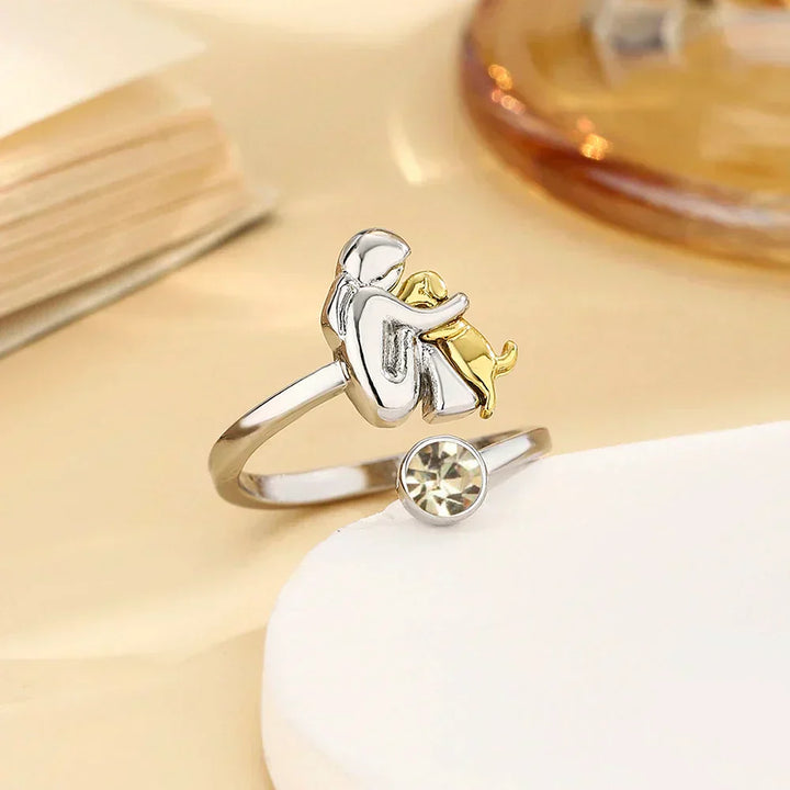 Rose™ - anillo con ícono de perro