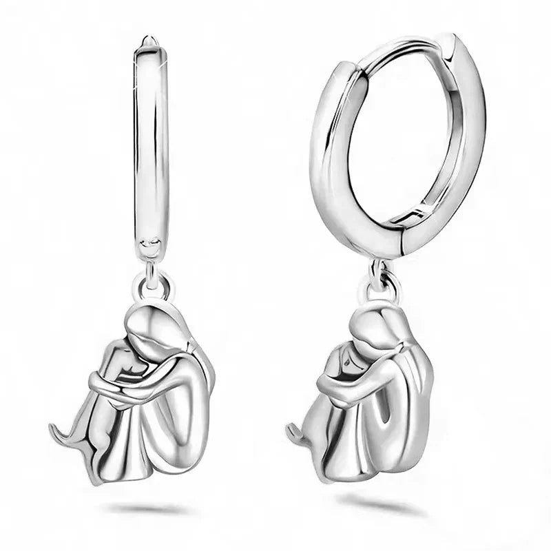Ginny™ - Pendientes con icono de perro (cierre redondo)