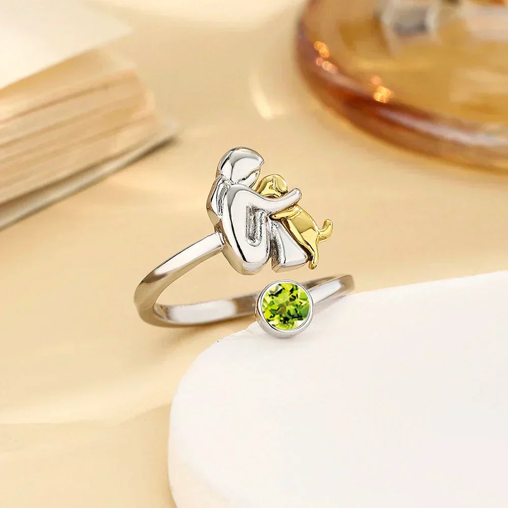 Rose™ - anillo con ícono de perro