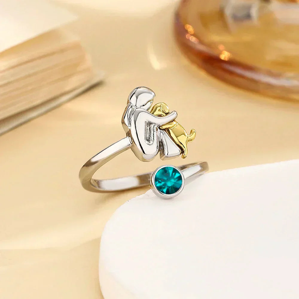 Rose™ - anillo con ícono de perro