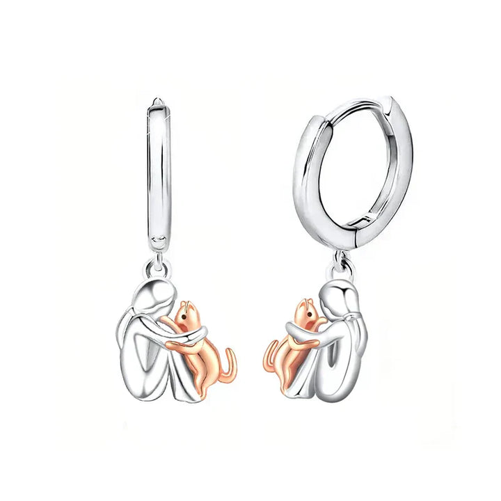 Lily™ - Pendientes Ícono de Gato (Cierre Redondo)