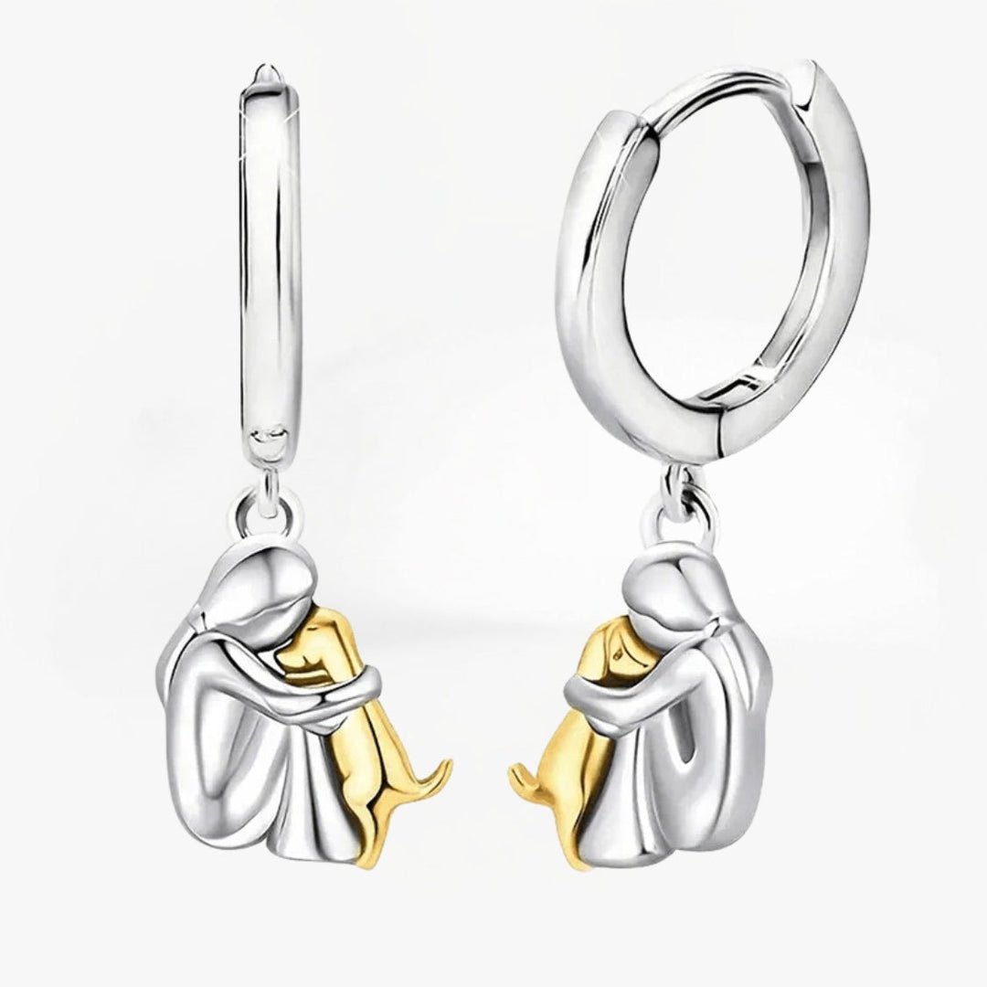 Ginny™ - Pendientes con icono de perro (cierre redondo)