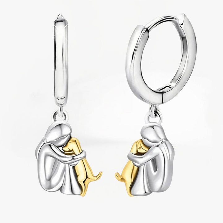 Ginny™ - Pendientes con icono de perro (cierre redondo)