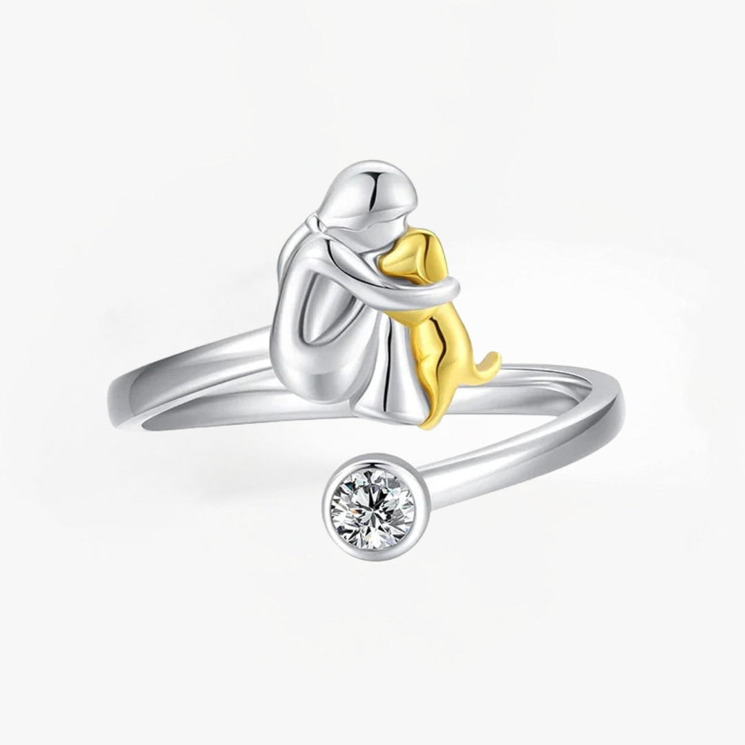 Rose™ - anillo con ícono de perro