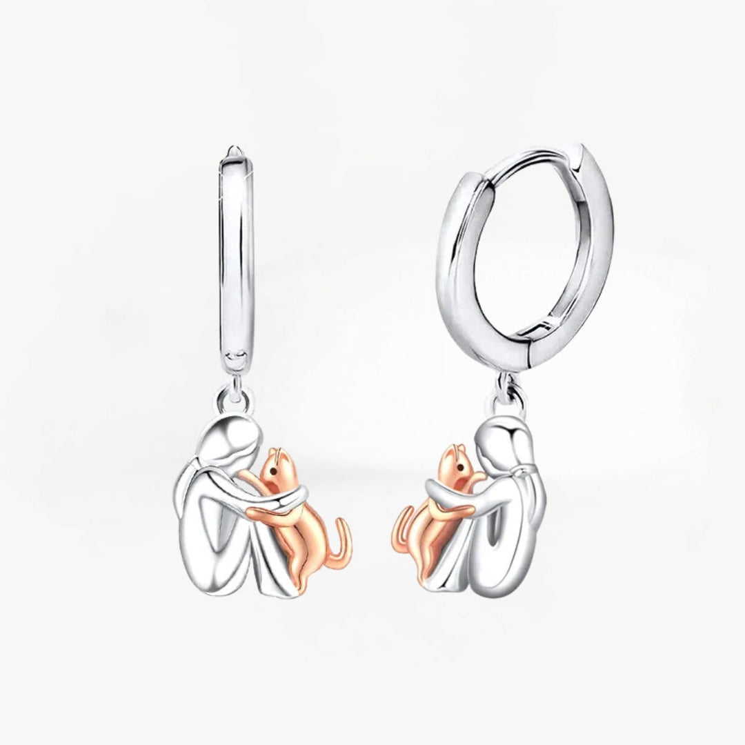 Lily™ - Pendientes Ícono de Gato (Cierre Redondo)