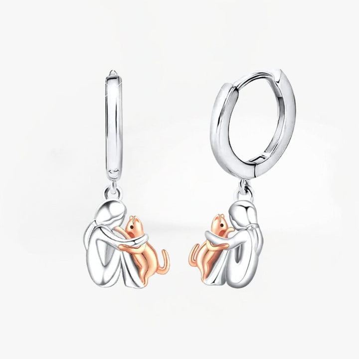Lily™ - Pendientes Ícono de Gato (Cierre Redondo)